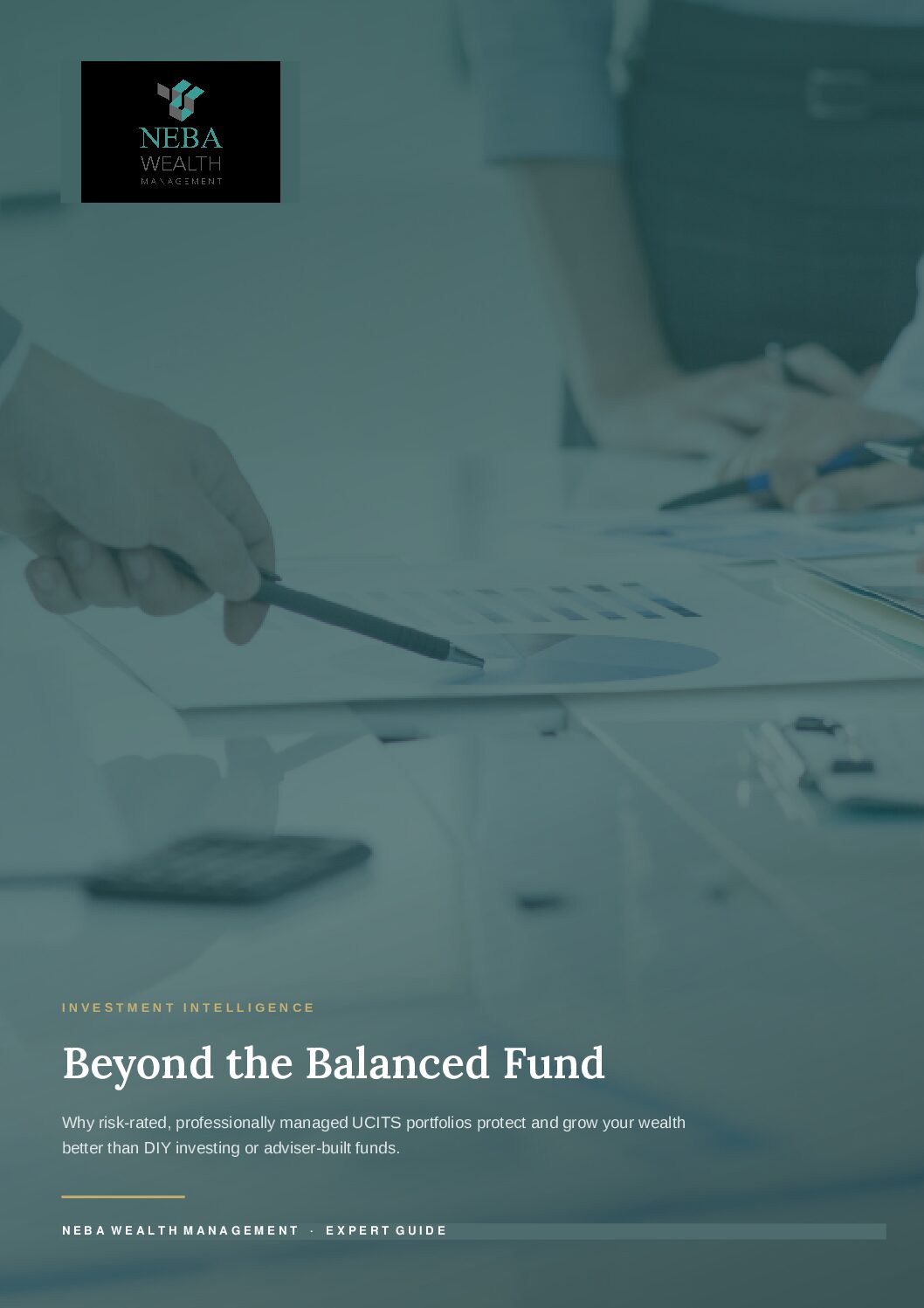 Cover of the NEBA Wealth guide to risk-rated UCITS portfolios